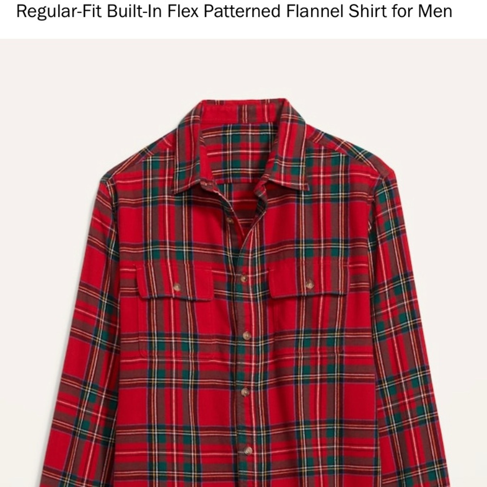 NWT Men’s Old Navy Built-In Flex Flannel Shirt - Picture 2 of 6